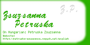 zsuzsanna petruska business card